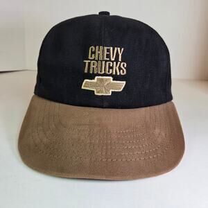 Vintage Chevy Trucks Snapback Hat Swingster USA Made Black Brown Cap